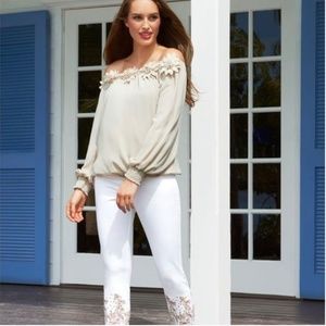 Joseph Ribkoff Champagne Off the Shoulder